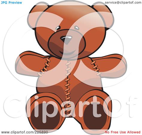 Royalty Free Rf Clipart Illustration Of A Cute Brown Stitched Up