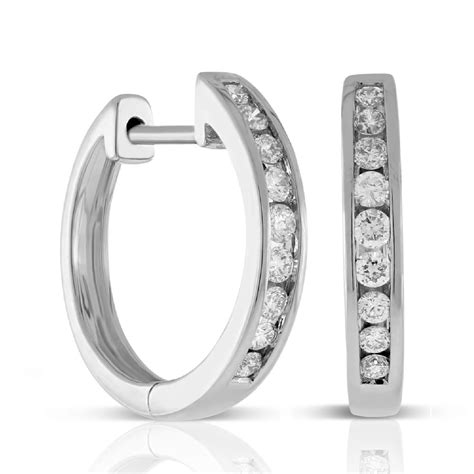 Diamond Hoop Earrings 14K 1 3 Ctw Ben Bridge Jeweler