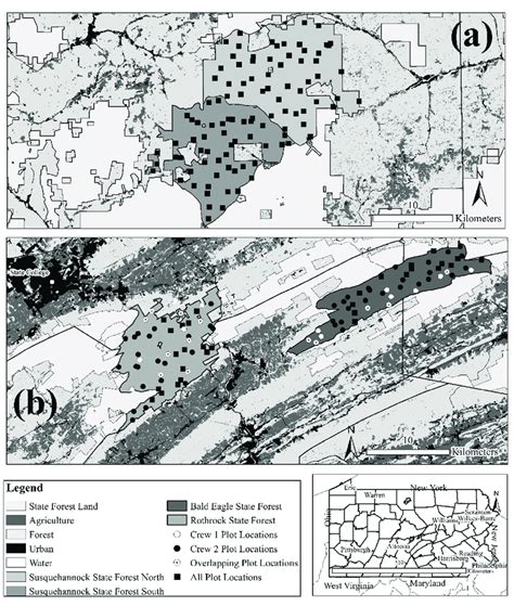 Map Of The Study Area And Pennsylvania Land Cover Agriculture Forest