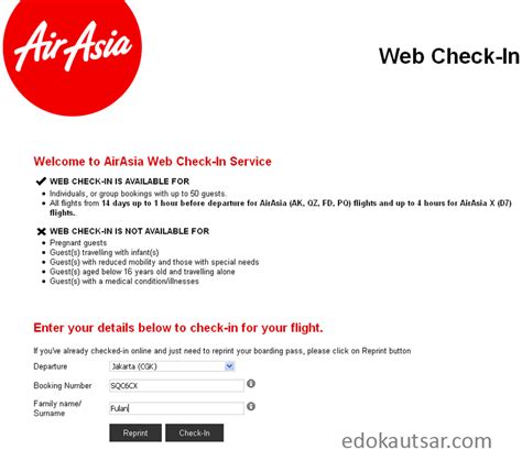 Select your seat and get your boarding pass at home. Pengalaman Web Check In Maskapai AirAsia Indonesia | Edo ...