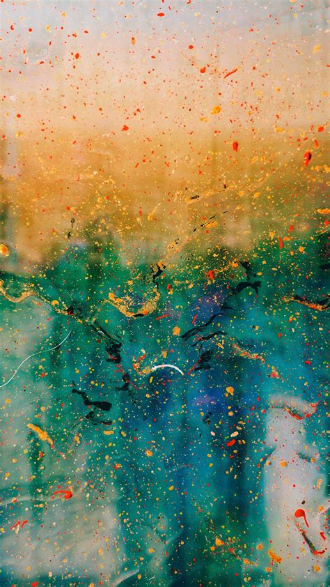 Download Wallpaper 1440x2560 Glass Spots Paint Abstraction Surface