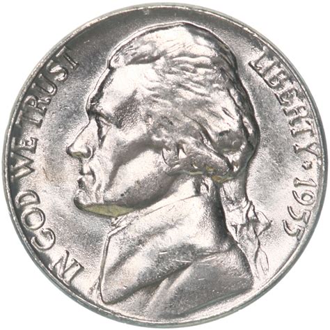 1955 D Jefferson Nickel Choice Bu Us Coin Ebay