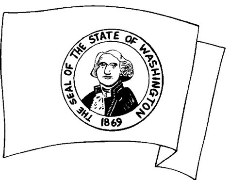 .state seal of washington, washington state seal, great seal of the state of washington (en); Washington State Flag Coloring Page - Coloring Home
