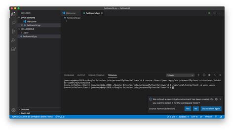 Creating And Using A Python Virtual Environment In Visual Studio Code