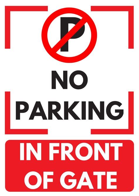 Printable Parking Signs