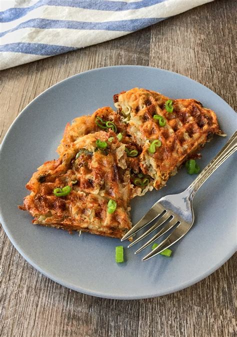 Transfer to clean dish towel and ring to remove excess water. Cheesy Hash Brown Waffles with Roasted Green Chiles (Video ...
