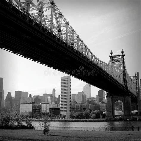 Queensboro Bridge New York Black And White Stock Photo Image Of