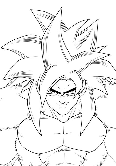 Dragon ball z drawing pictures at paintingvalley com explore. Goku ssj4. :Lineart: by imran-ryo | Dragon ball art ...