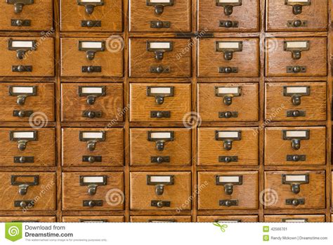 Library Index Card Files Stock Photo Image 42566701