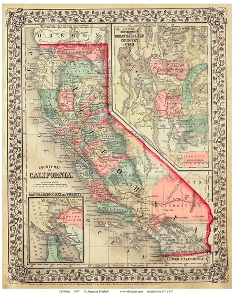 Old Maps Of California State Maps