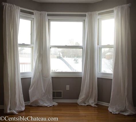 How To Make A Simple Gorgeous Bay Window Curtain Rod From Cheap Dowels