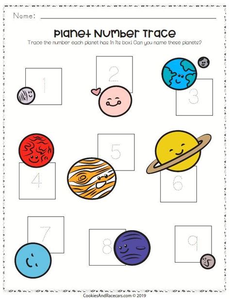 Trace The Numbers And Name The Planets On This Out Of This World Solar