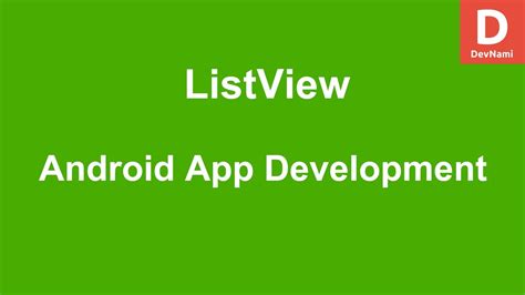 Android Listview Example Youtube