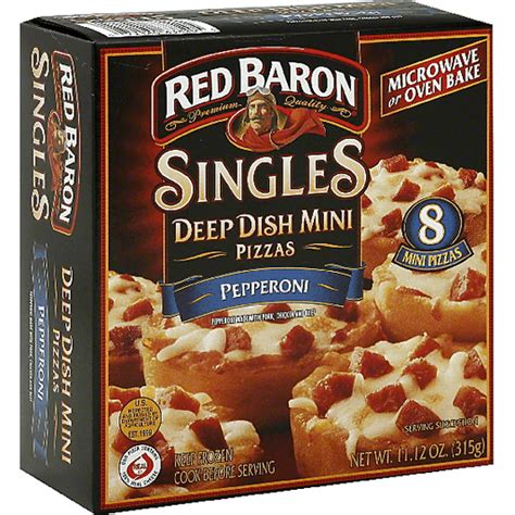 Red Baron Pizzas Deep Dish Mini Pepperoni Frozen Foods Baeslers