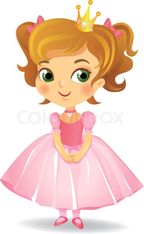 Illustration Of Cute Little Princess Stock Vector Colourbox