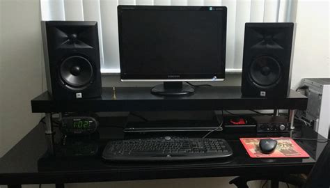 Acme suitor music recording studio desk, black qvc $ 267.99. Work in Progress: "Black to Basics" Music Studio Desk - IKEA Hackers | Escritorio de estudio ...