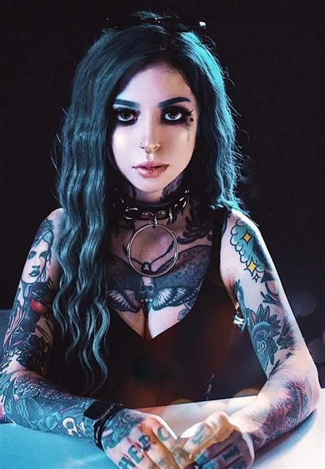 Gothic Girl Tattoos Goth Beauty Tattoed Girls