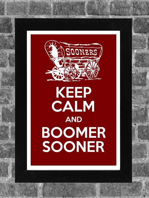 Keep Calm Oklahoma Sooners Ncaa Print Art 11x17 For Our Sooner