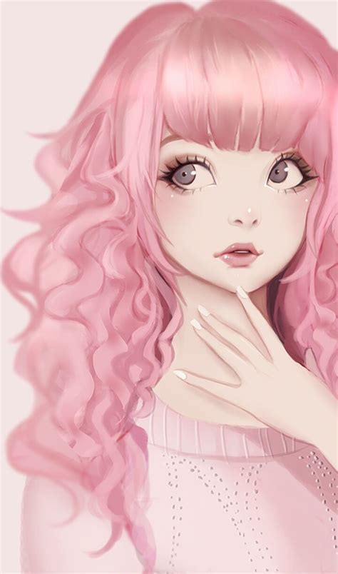 Pink Hair Pink Hair Anime Anime Girl Pink Manga Girl Pink Girl