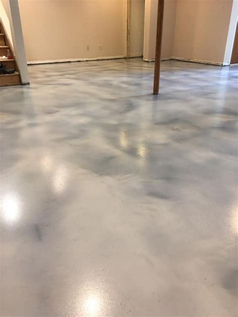 20 Metallic Epoxy Basement Floor