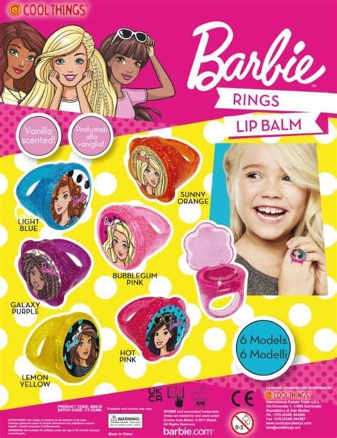 50mm Barbie Lip Balm Rings