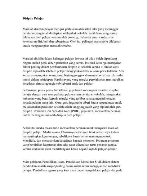Berdasarkan buku panduan bagi mengikut masalah ponteng di sekolah (kpm:1994) seperti yang dipetik oleh ramlah jantan dan mahani razali. Langkah Mengatasi Masalah Disiplin Pelajar Karangan Spm