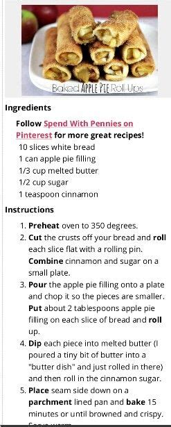 If you can find it, try using fresh, whole to make this apple pie filling, you can either use apple slices or apple chunks. Baked Apple Pie Roll Ups | Canned apples, Great recipes, Canned apple pie filling