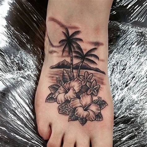 Superb Palm Tree Tattoo Designs And Meaning Tattoos For Women Flowers Foot Tattoos Hawaii