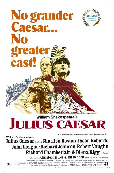 Cassius persuades him to participate in his plot to assassinate caesar but they have both sorely underestimated mark antony. Julius Caesar : Extra Large Movie Poster Image - IMP Awards
