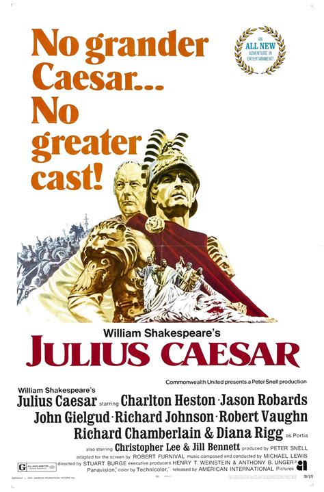 Cassius persuades him to participate in his plot to assassinate caesar but they have both sorely underestimated mark antony. Julius Caesar : Extra Large Movie Poster Image - IMP Awards