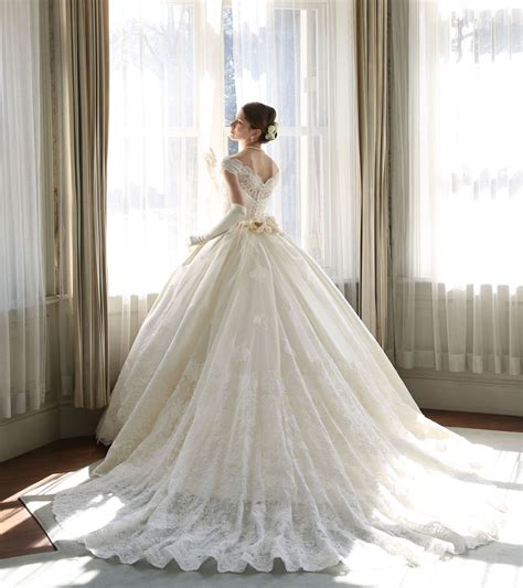 Classic And Elegant Wedding Dresses With Beautiful Lace Design Roowedding
