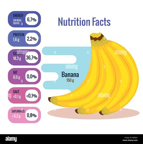 Banana Nutrition Facts Stock Vector Images Alamy