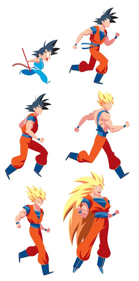 Dragon ball z lineart & color by: A evolução dos personagens do Dragon Ball Z por Dan Mora
