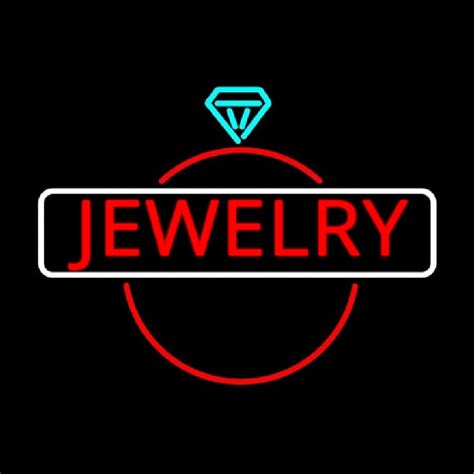 Custom Jewelry Center Ring Logo Neon Sign Usa Custom Neon Signs Shop