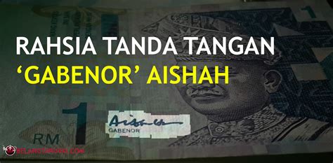 Beliau juga pernah berkhidmat di bahagian pemantauan perbankan dan kawal. Tanda Tangan Gabenor Aishah Bank Negara Malaysia - Some ...