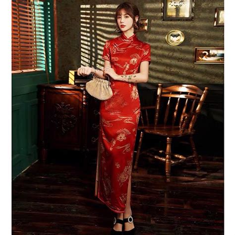 cheongsam qipao dress for women long vintage traditional modern formal chinese dresses ladies