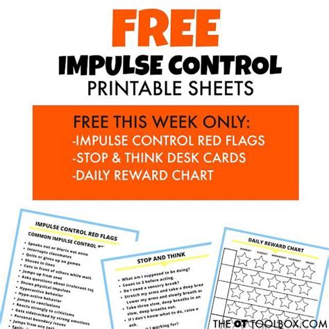 Impulse Control Free Offers The Ot Toolbox Impulse Control Impulse