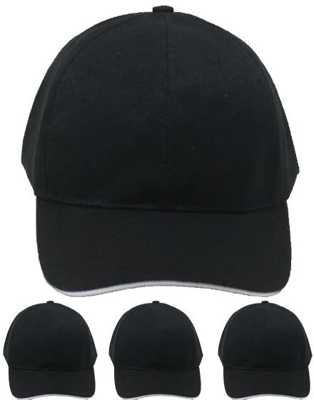 Bulk Baseball Caps Adjustable Pre Curved Black Dollardays