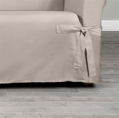 Serta 100 Cotton Duck Relaxed Fit Furniture Slipcovers Box Cushion