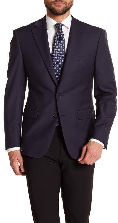 Please enter a valid email address. Calvin Klein Solid Navy Wool Suit Suit Separate Jacket ...