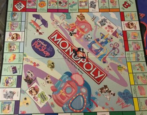 Monopoly Littlest Pet Shop Edition Board Game Complete Set 2007 Edition