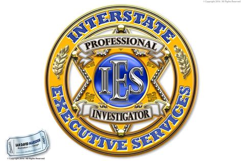 Interstate Excecutive Services Private Investigator Logo Design