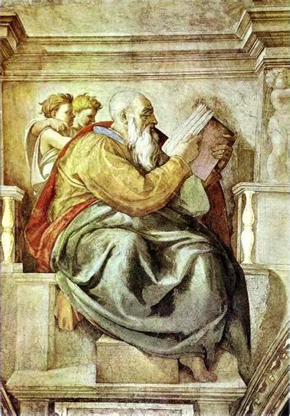 The Prophet Zechariah 1512 Michelangelo