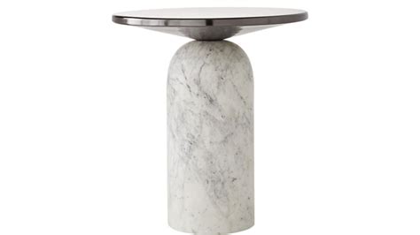 Martini Side Table With White Marble Base Reviews Cb2 Side Table