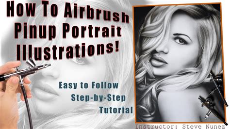 How To Airbrush Pinup Portrait Illustrations Youtube