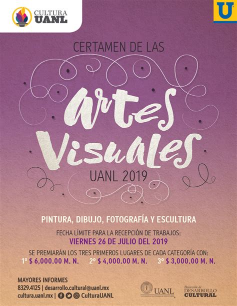 Webflyer Certamen Artes Visuales 2019 Cultura UANL