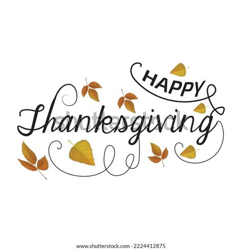 Happy Thanksgiving Thanksgiving Design Vector Typography Stock Vector