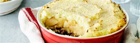 Hete bliksem gehakt parmentier met appelmoes