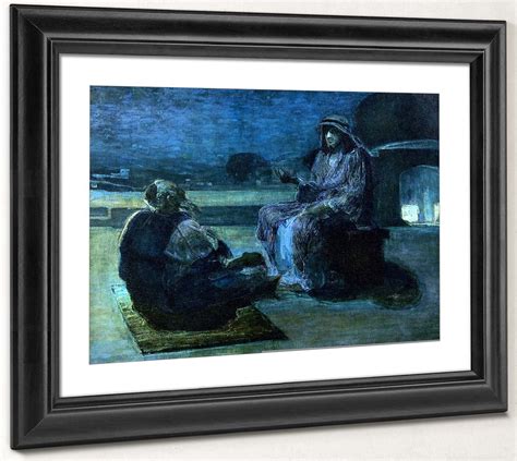 Christ And Nicodemus On A Rooftop By Henry Ossawa Tanner Print Or