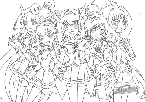 Smile Precure Glitter Force Coloring Pages Moon Coloring Pages